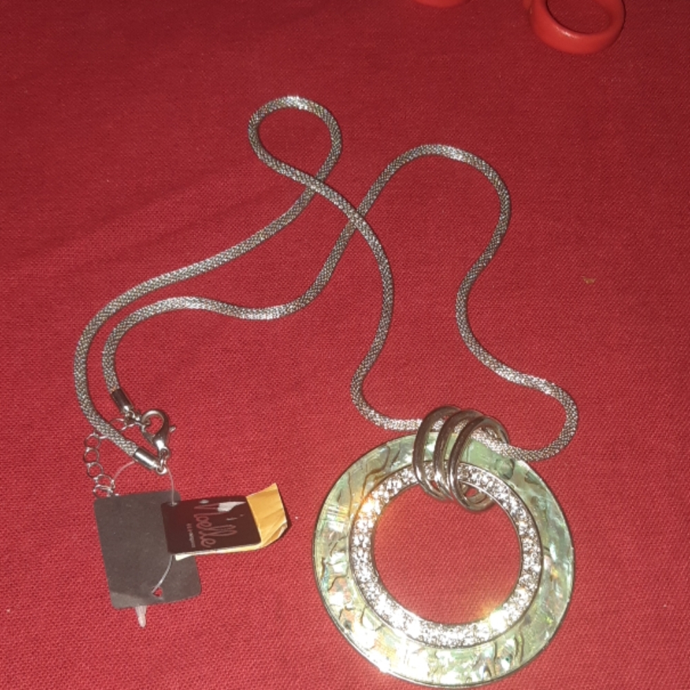 Noelle Abalone Disc Necklace